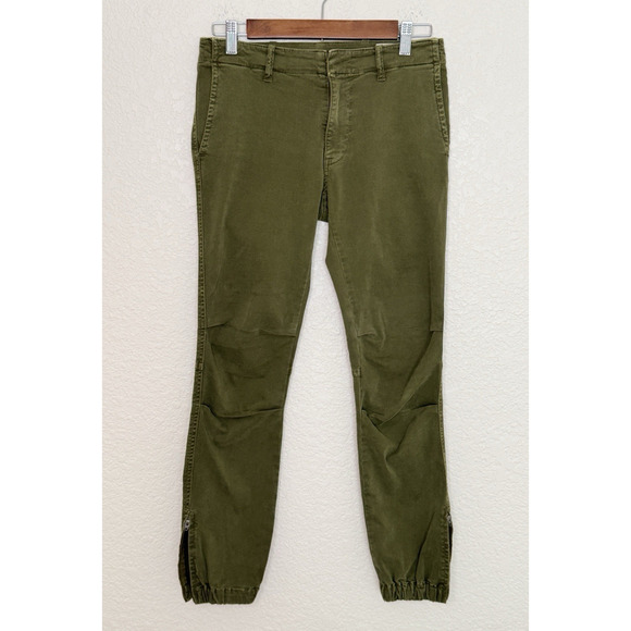 Nili Lotan Cropped French Military Pant Camo Army Green Size 0 80NL Workwear